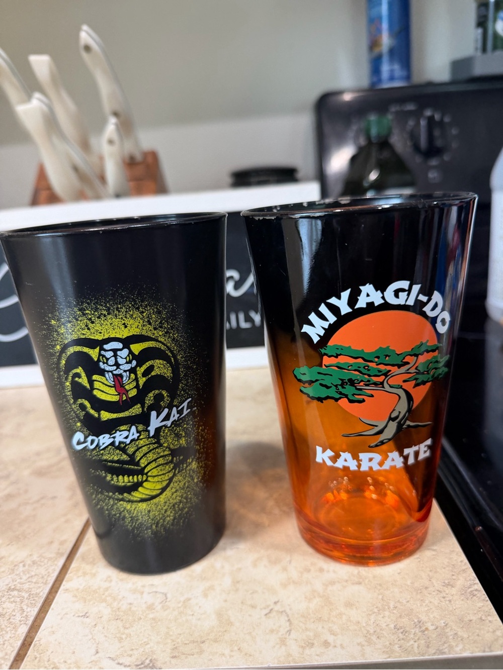 Cobra Kai & Miyagi-Do Karate Glasses - Black & Orange